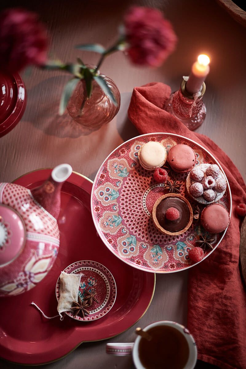 Tea Tip Flower Festival Dark Pink 9cm