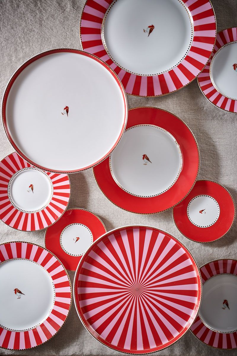 Plate Love Birds Red 26.5cm