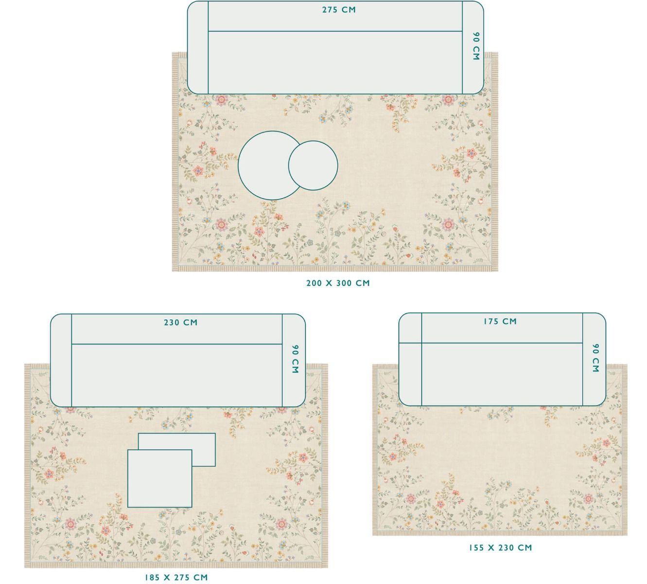 Carpet Campo de Flores by Pip Off White