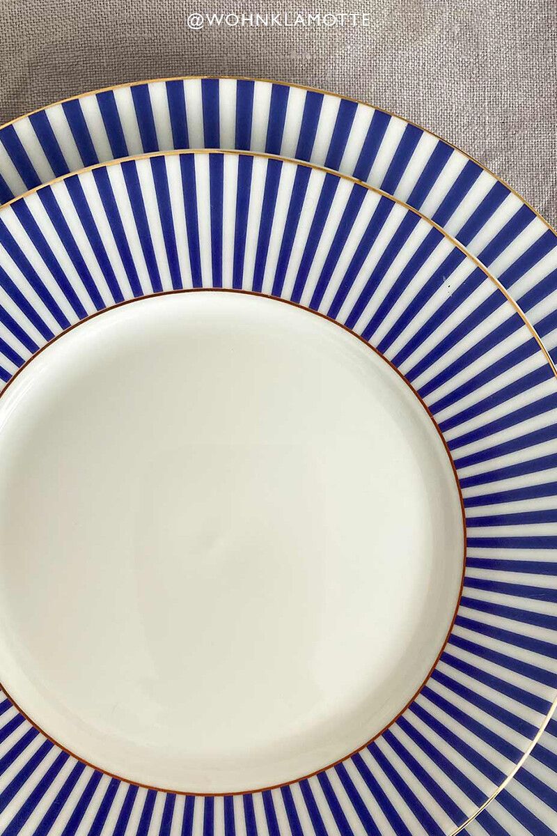 Plate Royal Stripes Blue 17cm