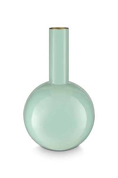 Vase Metal Medium Blue 33cm