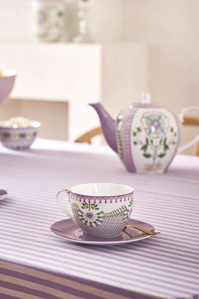 Cup and Saucer Lily&Lotus Tiles Lilac