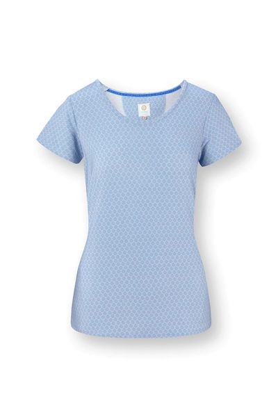 Tilly Short Sleeve Top Thousand Leaves Blue