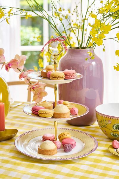 3/Layer Cake Stand Lily&Lotus Yellow