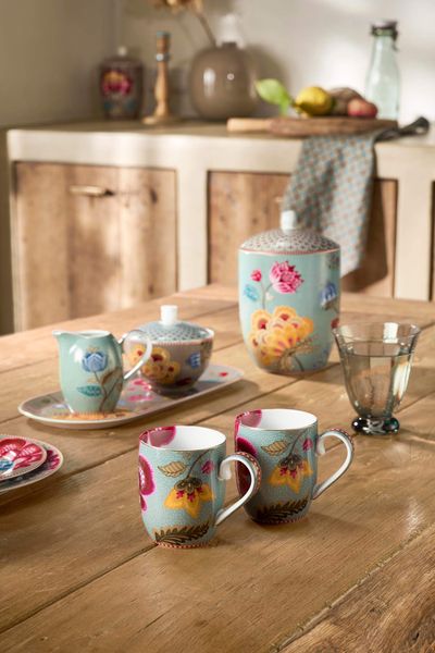 Set/2 Mugs Blooming Tales Fantasy Blue 200ml