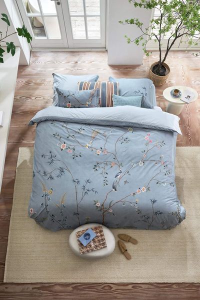 Duvet Cover Set Bamboo Blossom Light Blue