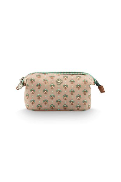 Cosmetic Purse Cooper Small Jaipur Flower Green