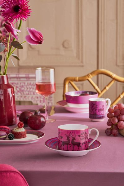 Cup & Saucer Pip's Deerest Darling Pink 220ml