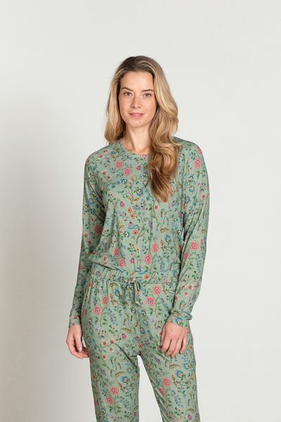 Tina Long Sleeve Top Flora Bangalore Green