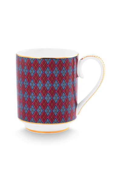 Mug Pip's Deerest Darling Check Pink/Blue 250ml