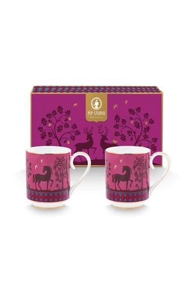 Set/2 Mugs Pip's Deerest Darling Pink 250ml