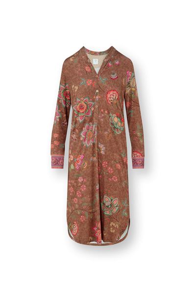 Diogo Long Sleeve Nightdress Mumbai Morning Brown
