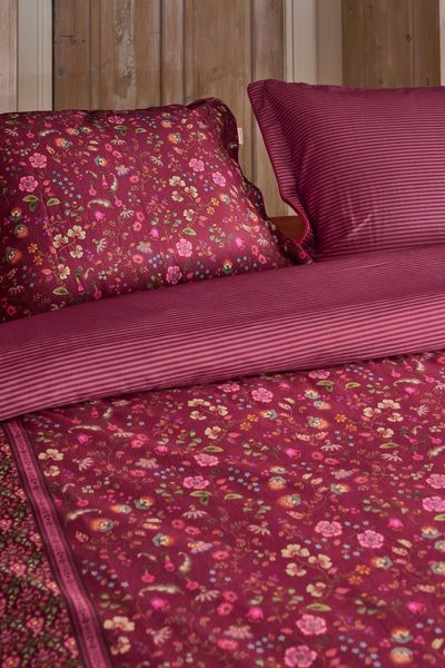 Duvet Cover Set Flora Bangalore Dark Pink