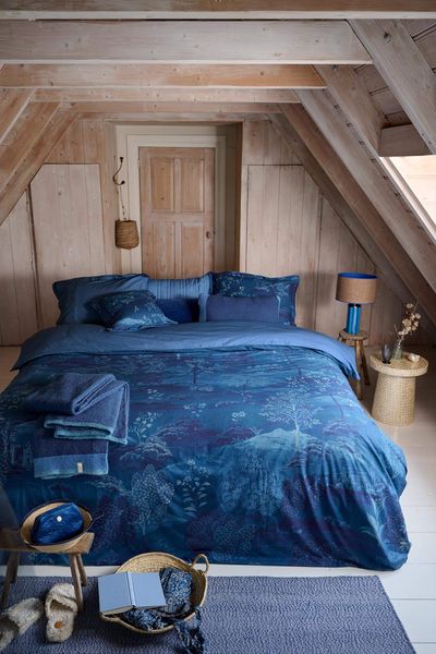 Duvet Cover Set Sundara Wood Dark Blue