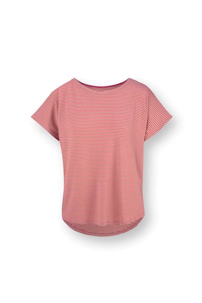 Tatum Short Sleeve Top Little Sumo Stripes Pink
