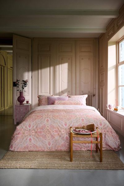 Duvet Cover Set Moon Flower Light Pink