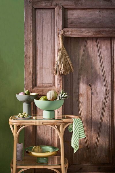 High Tray Metal Green 23cm