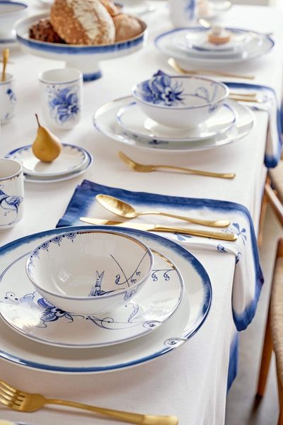 Dinner Plate Pip & The Blue Bird Dip Dye White 30cm