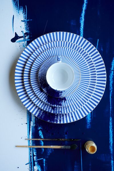 Plate Royal Stripes Blue 26.5cm
