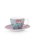 Espresso Cup & Saucer Flower Festival Light Blue