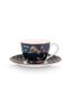 Set/2 Espresso Cups and Saucers Berry Blues