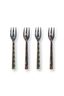 Set/4 Cake Forks Enamelled Berry Blues