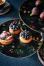 Tray Metal Sphere Berry Blues Blue 24cm