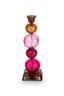 Candle Holder Glass Bead Red/Yellow 30cm
