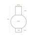 Vase Metal Medium Mid Green 40cm