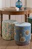 Stool Poppy Jacquard Blue