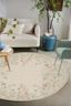 Round Carpet Campo de Flores by Pip Off White