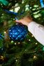 Ornament Glass Dark Blue 12cm