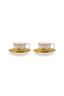 Set/2 Espresso Cups and Saucers Lily&Lotus Yellow 120ml