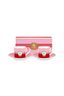 Set/2 Cups & Saucers Love Birds Medallion Red-Pink