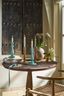 Candle Holder Wood Blue