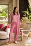 Britta Long Trousers Velvet Pink
