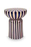 Side Table Metal Blue/Beige High