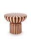 Side Table Metal Brown/Beige Low