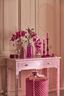 Vase Metal Pink 28cm