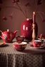 Bowl Blooming Tales Fantasy Dark Red 15cm