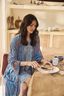 Noa Kimono Bodhi Flower Blue