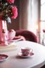 Espresso Cup & Saucer Flower Festival Dark Pink