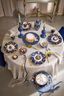 Set/2 Bowls Dot Delight Navy/Gold 20cm