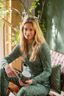 Teagan Vest Long Sleeve Daisy Dreams Green