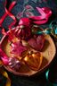 Ornament Glass Heart Pink 10cm